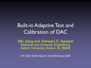 Built-in Adaptive Test and Calibration of DAC
