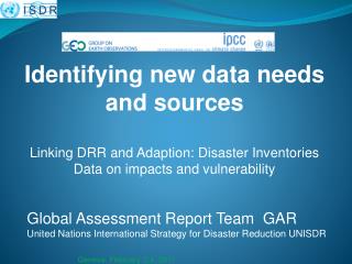 Global Assessment Report Team GAR