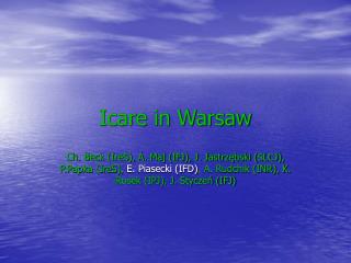Icare in Warsaw