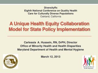 A Unique Health Equity Collaboration Model for State Policy Implementation