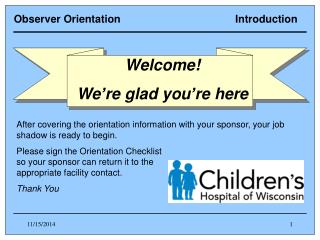 Observer Orientation Introduction