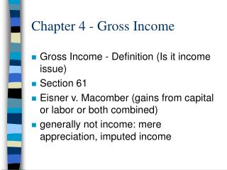 Chapter 4 - Gross Income