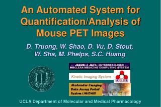 An Automated System for Quantification/Analysis of Mouse PET Images