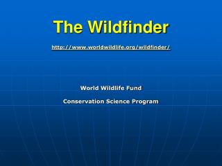 The Wildfinder