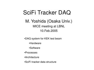 SciFi Tracker DAQ