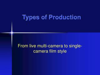 Types of Production
