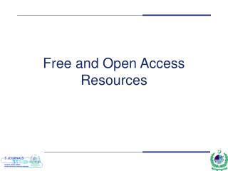 Free and Open Access Resources
