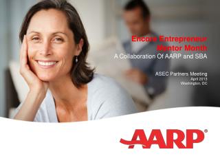 Encore Entrepreneur Mentor Month A C ollaboration Of AARP and SBA