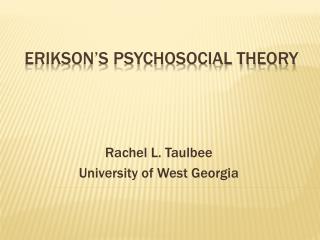 Erikson’s Psychosocial Theory