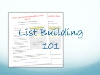 List Building 101