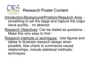 Research Poster Content