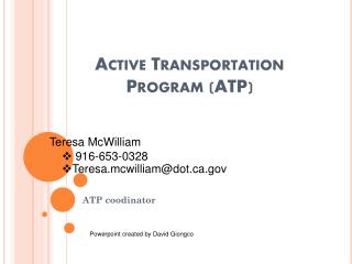 Active Transportation Program (ATP)