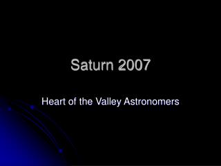 Saturn 2007