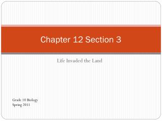 Chapter 12 Section 3