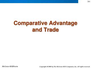 Comparative Advantage and Trade