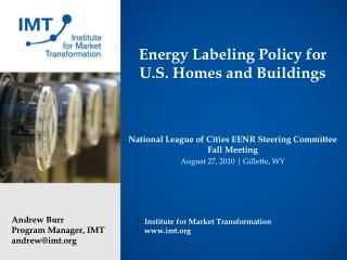 Energy Labeling Policy for U.S. Homes and Buildings