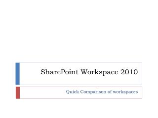 SharePoint Workspace 2010