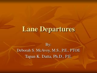 Lane Departures