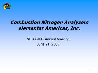 Combustion Nitrogen Analyzers elementar Americas, Inc.