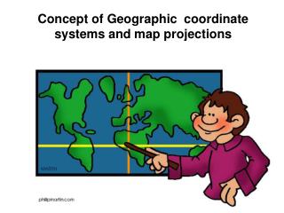 Concept of Geographic coordinate systems and map projections
