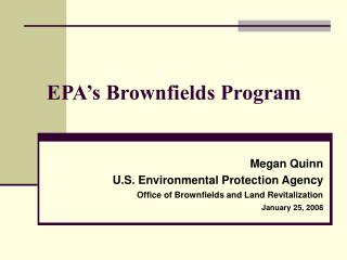 EPA’s Brownfields Program