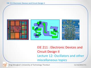 EIE 211 Electronic Devices and Circuit Design II