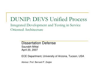 DUNIP: DEVS Unified Process Integrated Development and Testing in Service Oriented Architecture