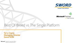 Best Of Breed vs The Single Platform
