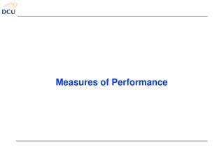Measures of Performance