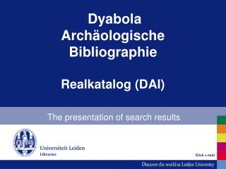Dyabola Archäologische Bibliographie Realkatalog (DAI)