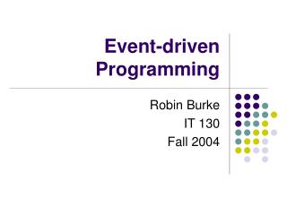 Event-driven Programming