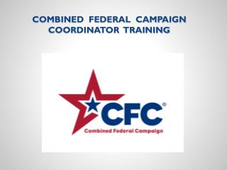 Combined Federal Campaign Coordinator Training
