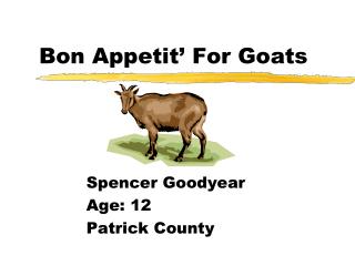 Bon Appetit’ For Goats