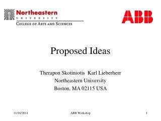 Proposed Ideas