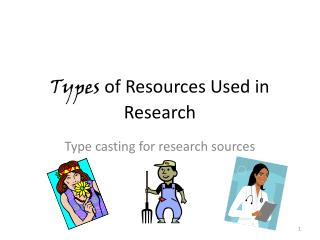 Types of Resources Used in Research