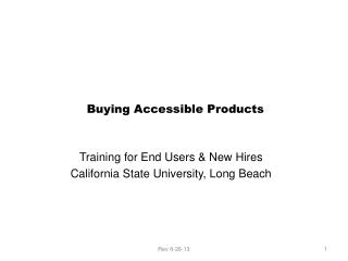 Buying Accessible Products