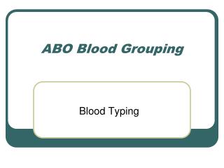ABO Blood Grouping