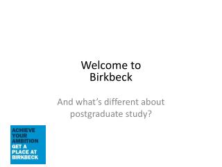Welcome to Birkbeck