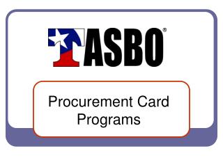 Procurement Card Programs