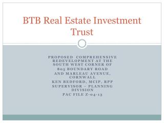 BTB Real Estate Investment Trust