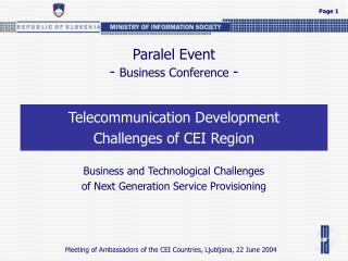 Paralel Event - Business Conference -