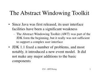The Abstract Windowing Toolkit