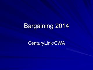 Bargaining 2014