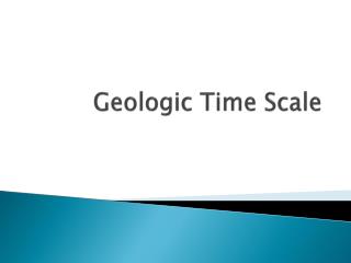 Geologic Time Scale