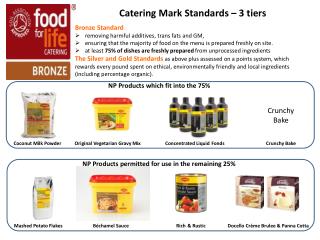 Catering Mark Standards – 3 tiers