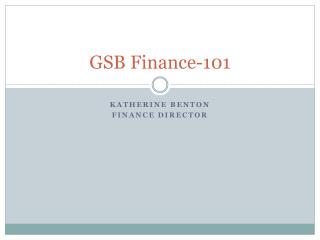 GSB Finance-101