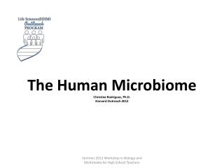 The Human Microbiome Christine Rodriguez, Ph.D. Harvard Outreach 2012