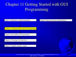 Chapter 11 Getting Started with GUI Programming