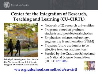 Center for the Integration of Research, Teaching and Learning (CU-CIRTL)