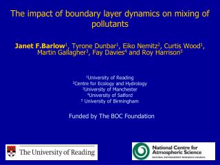 The impact of boundary layer dynamics on mixing of pollutants